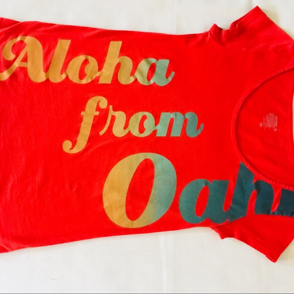 Old Navy Medium Aloha from Oahu Graphic Tee Shirt - Picture 2 of 8